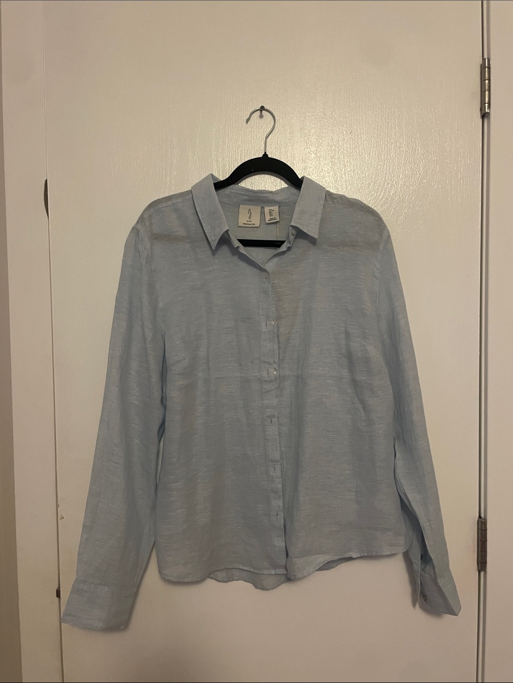 Joie Pale Blue Lightweight LINEN Button-Down Shirt